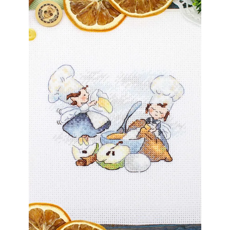 Cross stitch kit "Skilled chefs" 10x13 cm SM-982