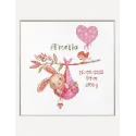 Girl Birth Sampler 20x20 SRA1029