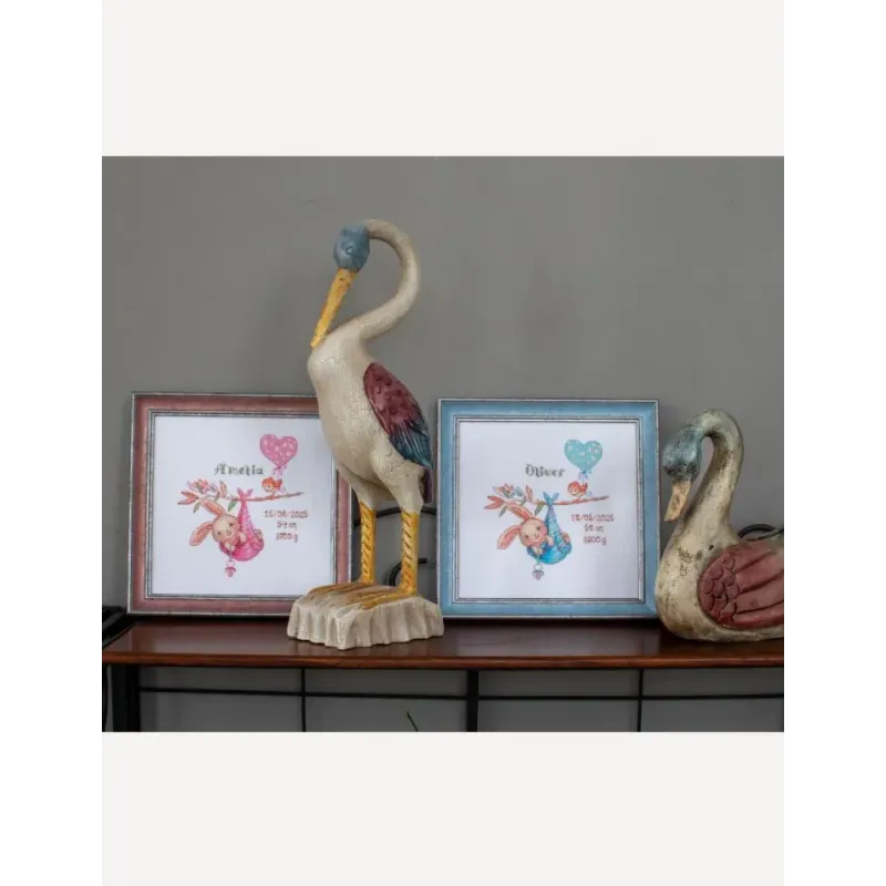 Kreuzstich-Set "Geburts-Sampler Mädchen" 20x20 cm SRA1029