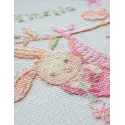Cross Stitch Kit "Girl Birth Sampler" 20x20 cm SRA1029