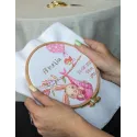 Cross Stitch Kit "Girl Birth Sampler" 20x20 cm SRA1029