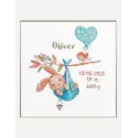 Boy Birth Sampler 20x20 SRA1028