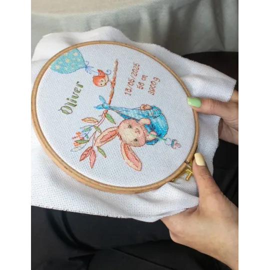 Набор для вышивания крестиком "Метрика рождения мальчика" 20x20 cm SRA1028