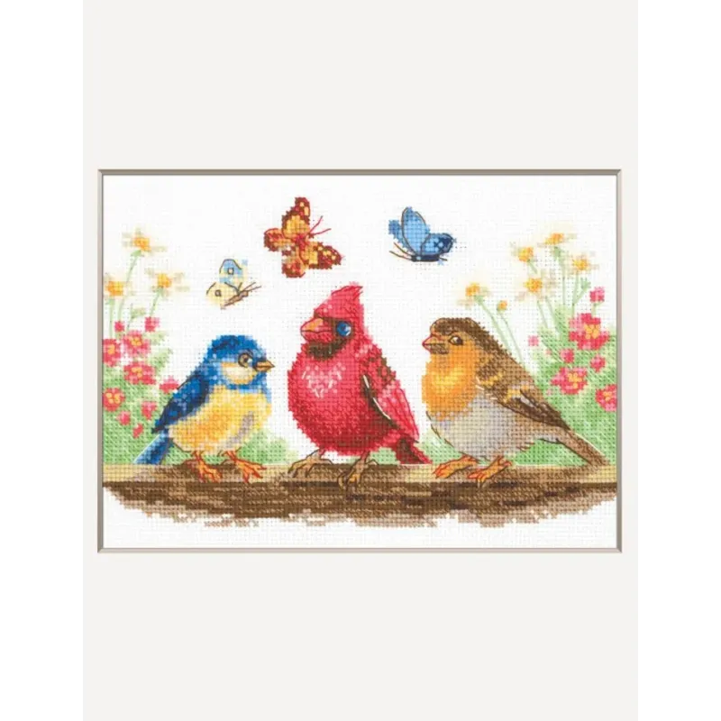 Cross Stitch Kit "Spring Birds" 21x15 cm SRA1040
