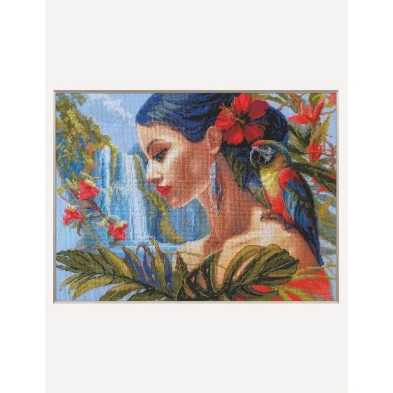 Siuvinėjimo kryželiu rinkinys "Motina Gamta. Tropikai" 40x30 cm SRA1027