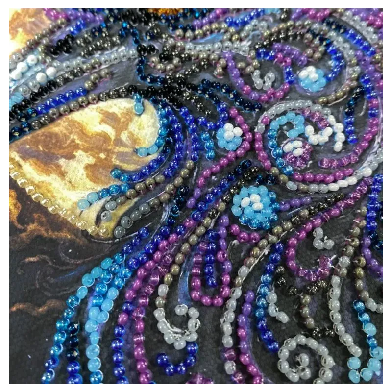 Mini Bead embroidery kit -Amber gaze AAM-270