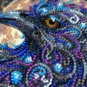 Mini Bead embroidery kit "Amber gaze" 15х15 cm AAM-270