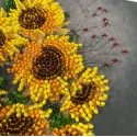 Mini Bead embroidery kit "Homely sunflowers" 15х15 cm AAM-269
