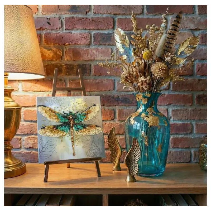 Mini Bead embroidery kit -Emerald wings AAM-268