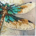 Mini Bead embroidery kit "Emerald wings" 15х15 cm AAM-268