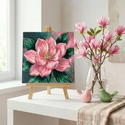 Mini karoliukų siuvinėjimo rinkinys "Žiedlapio bučinys" 15х15 cm AAM-267