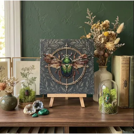 Mini karoliukų siuvinėjimo rinkinys "Gamtos alchemija" 15х15 cm AAM-266