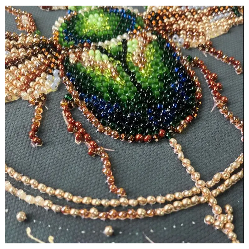 Mini Bead embroidery kit "The Alchemy of Nature" 15х15 cm AAM-266