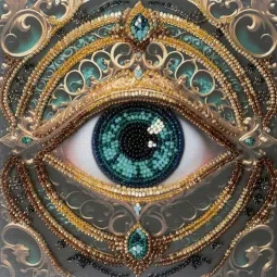 Mini Perlenstick-Set "Alchemie des Blicks" 15x15 cm AAM-265