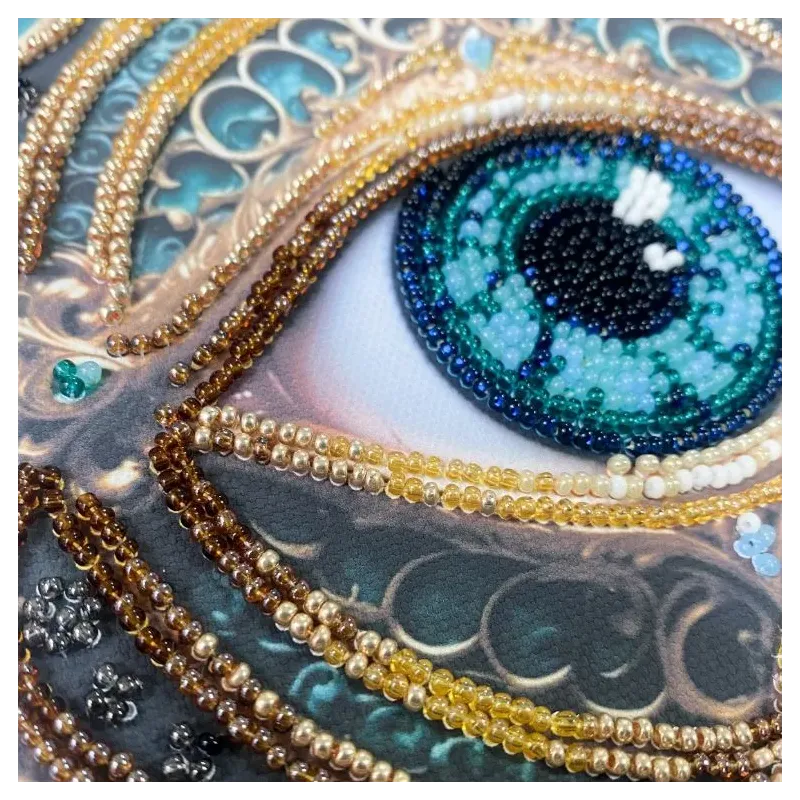 Mini Bead embroidery kit "Gaze Alchemy" 15х15 cm AAM-265
