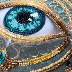 Mini Bead embroidery kit "Gaze Alchemy" 15х15 cm AAM-265