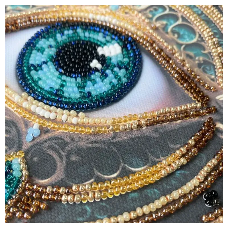 Mini Bead embroidery kit "Gaze Alchemy" 15х15 cm AAM-265