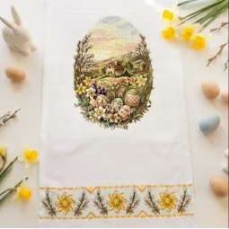 Cross-stitch kits -Rushnyk «Blooming Easter Egg» AAHE-005