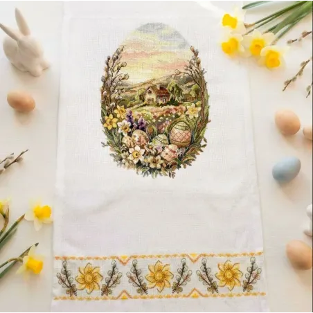 Cross-stitch kits -Rushnyk «Blooming Easter Egg» AAHE-005