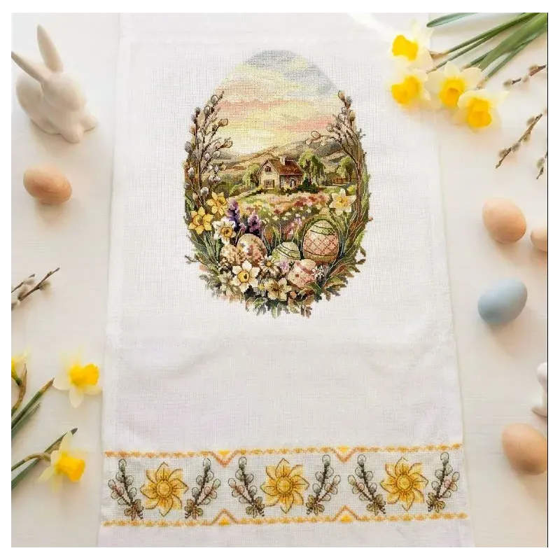 Cross-stitch kits -Rushnyk «Blooming Easter Egg» AAHE-005