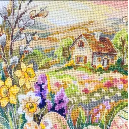 Cross-stitch kits -Rushnyk «Blooming Easter Egg» AAHE-005
