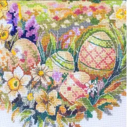 Cross-stitch kit "Rushnyk «Blooming Easter Egg»" 95х33 cm AAHE-005