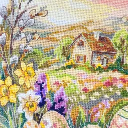 Ristinių dygsnių rinkinys "Velykų stebuklas" 17x24 cm AAH-322