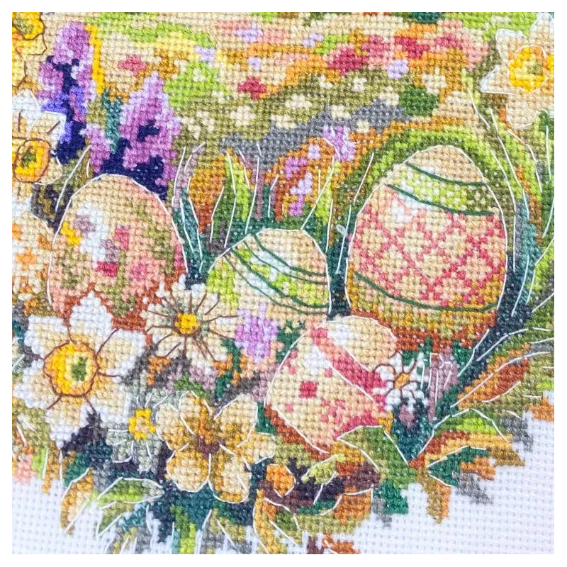 Kreuzstich-Sets "Das Osterwunder" 17x24 cm AAH-322