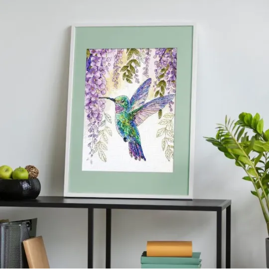 Cross-stitch kit "The flight of the hummingbird" 25х30 cm AAH-310
