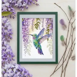 Kryželiu siuvinėjimo rinkinys "Kolibrių skrydis" 25x30 cm AAH-310