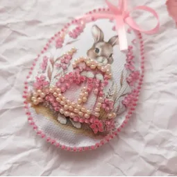 Dekoravimo rinkinys "Velykų kiškutis" 15x5 cm AABT-060