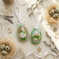 Decoration kit "Easter Guests" 15х5 cm AABT-058