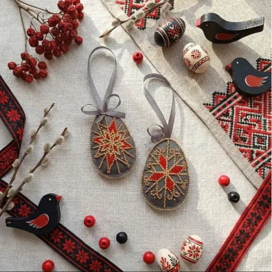 Dekorationsset "Osterstern" 15x5 cm AABT-056