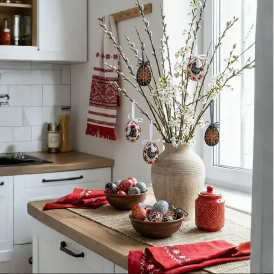 Dekorationsset "Osterstern" 15x5 cm AABT-056