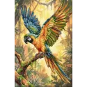Main Bead Embroidery Kit "Colorful Parrot" 26х39 cm AAB-970