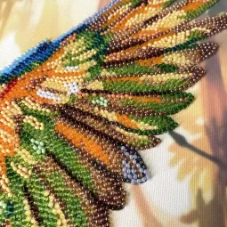 Main Bead Embroidery Kit "Colorful Parrot" 26х39 cm AAB-970