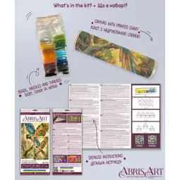 Hauptperlenstickset "Bunter Papagei" 26x39 cm AAB-970