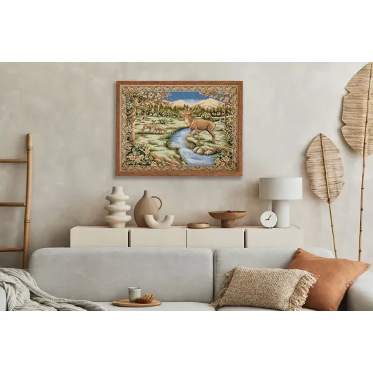 Cross stitch kit "Tapestry with Deer" 62x45 cm PO-7489