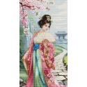 Kreuzstich-Set "Das Lied der Kirschblüte" 25,5 x 46 cm SBU5105
