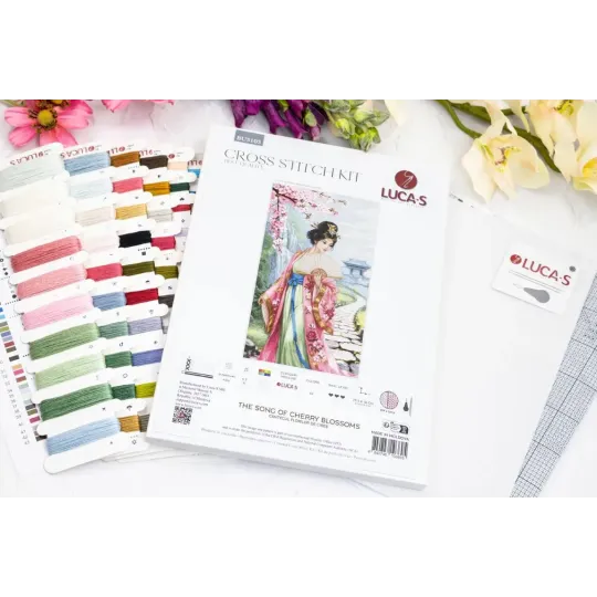 Cross Stitch Kit "The Song of Cherry Blossoms" 25.5 x 46 cm SBU5105