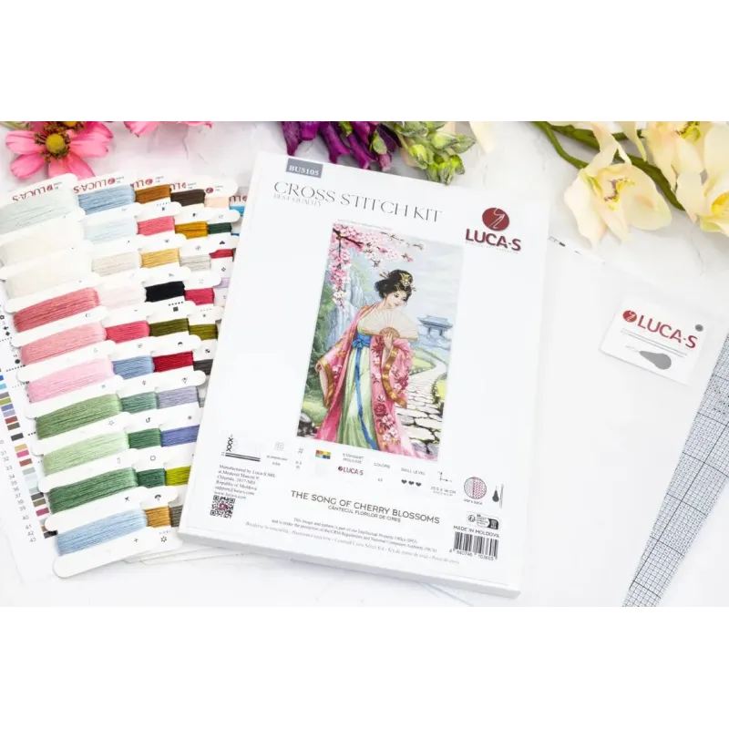 Cross Stitch Kit "The Song of Cherry Blossoms" 25.5 x 46 cm SBU5105