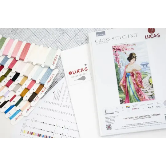 Cross Stitch Kit "The Song of Cherry Blossoms" 25.5 x 46 cm SBU5105