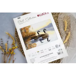 Cross Stitch Kit "Rudens atspindžiai" 27 x 18 cm SB728