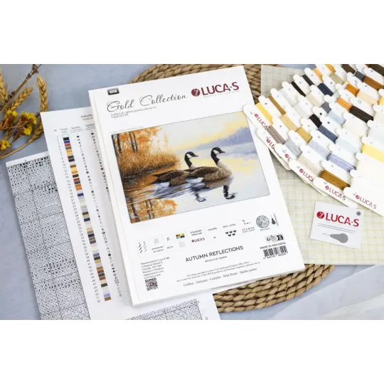 Cross Stitch Kit "Rudens atspindžiai" 27 x 18 cm SB728