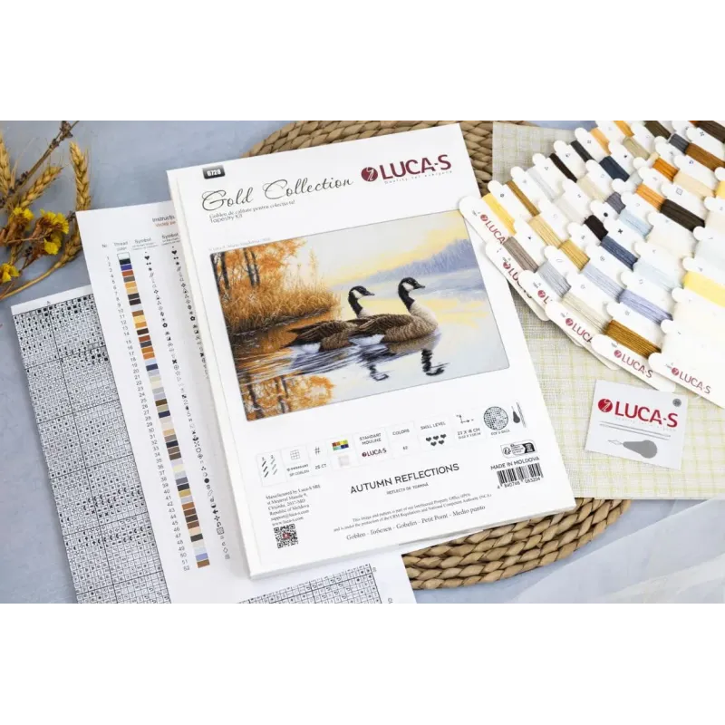 Cross Stitch Kit "Rudens atspindžiai" 27 x 18 cm SB728