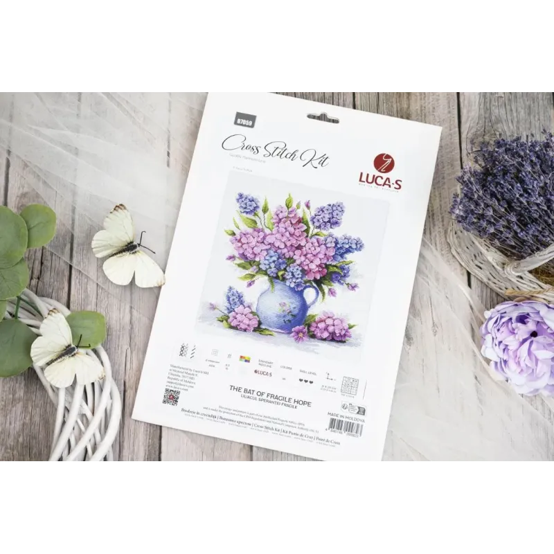 Kreuzstich-Set "Die Blüte zerbrechlicher Hoffnung" 31 x 29 cm SB7059