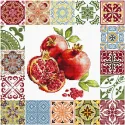 Cross Stitch Kit "Mosaic Heart of the Pomegranate" 25.5 x 25.5 cm SB7058