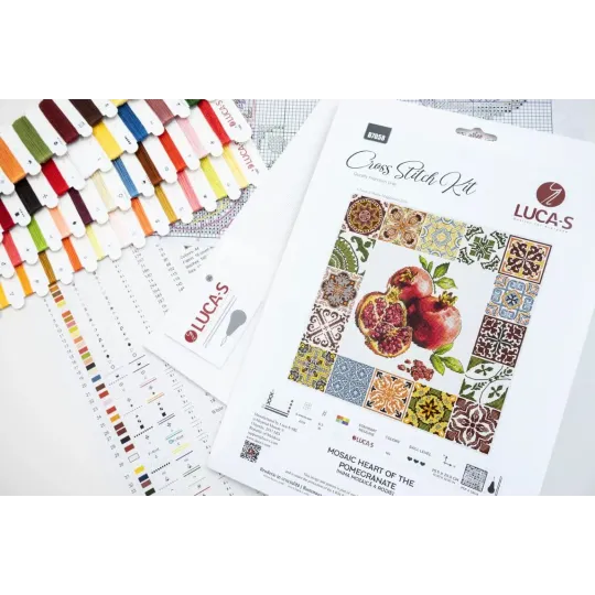 Cross Stitch Kit "Mosaic Heart of the Pomegranate" 25.5 x 25.5 cm SB7058