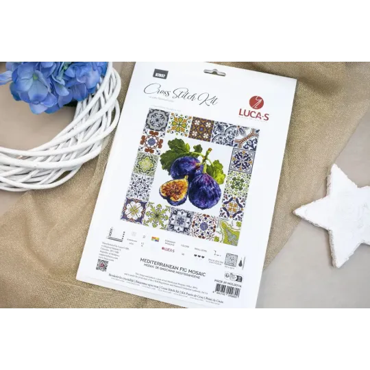 Cross Stitch Kit "Mediterranean Fig Mosaic" 25.5 x 25.5 cm SB7057