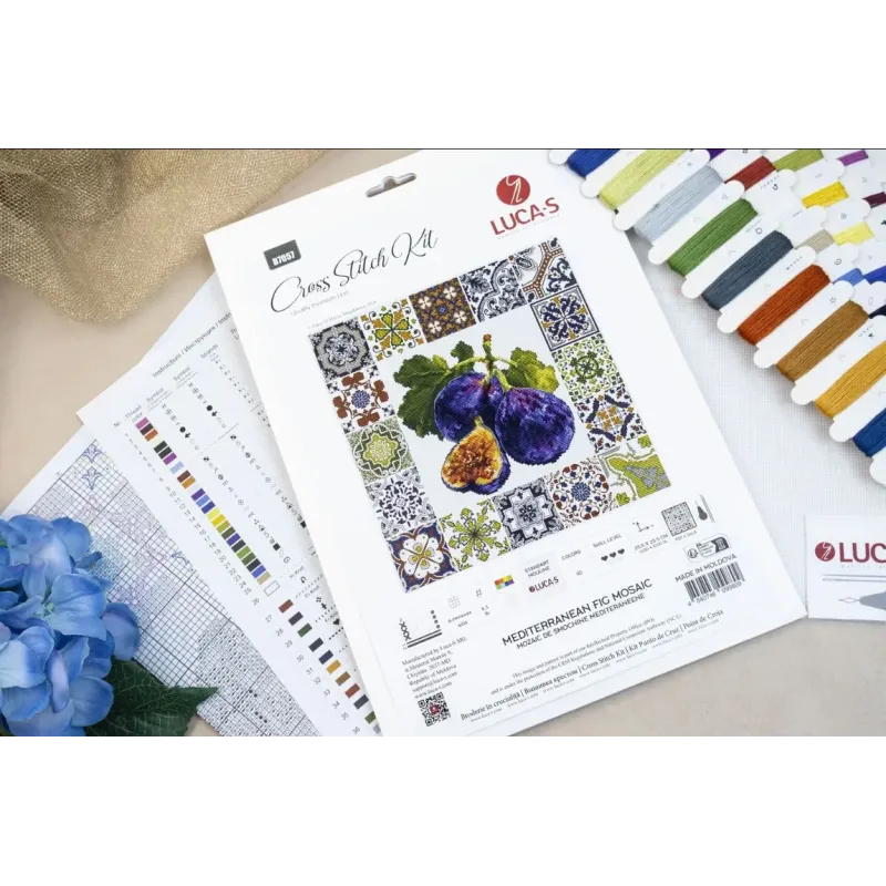 Cross Stitch Kit "Mediterranean Fig Mosaic" 25.5 x 25.5 cm SB7057